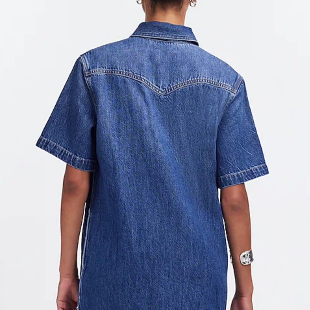 Madewell Blue Denim Mini Shirtdress - Picture 4 of 7